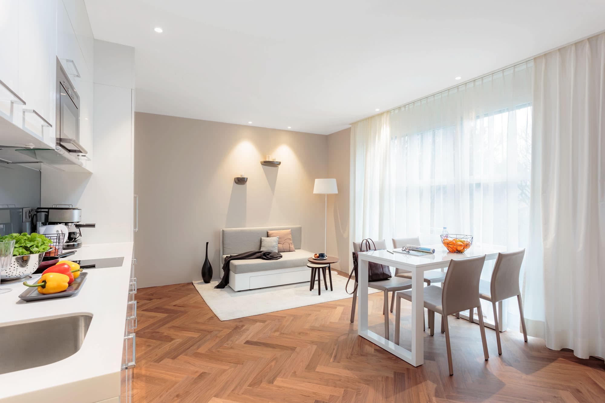 One Bedroom Senior, Balcony, Kitchenette 3